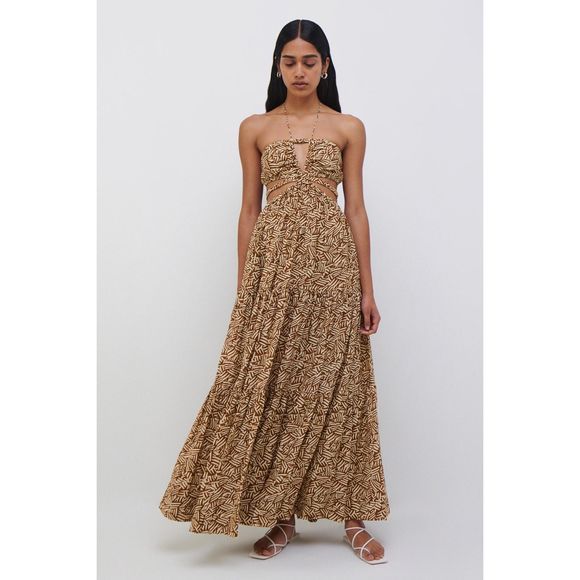 JONATHAN SIMKHAI LAUREL PRINTED COVERUP DRESS Large $445 - Picture 3 of 14